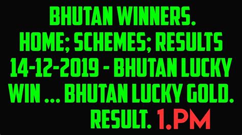 bhutan winner|bhutan lucky result.